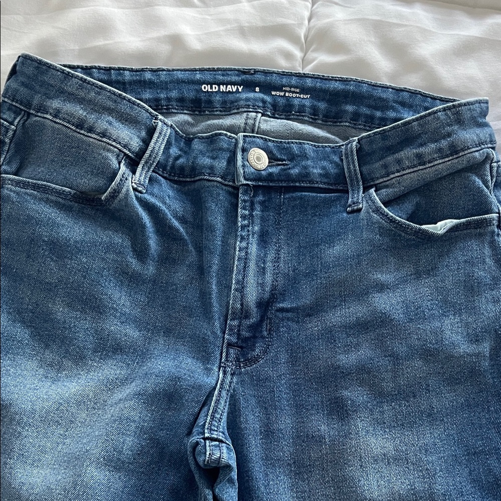 Old Navy Women's Dark Blue Boyfriend Jeans